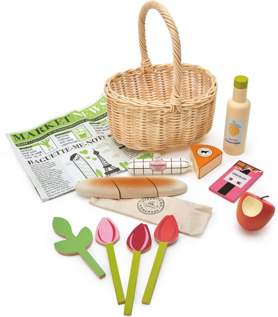 Tender Leaf Toys Mandje met Boodschappen - Multicolor