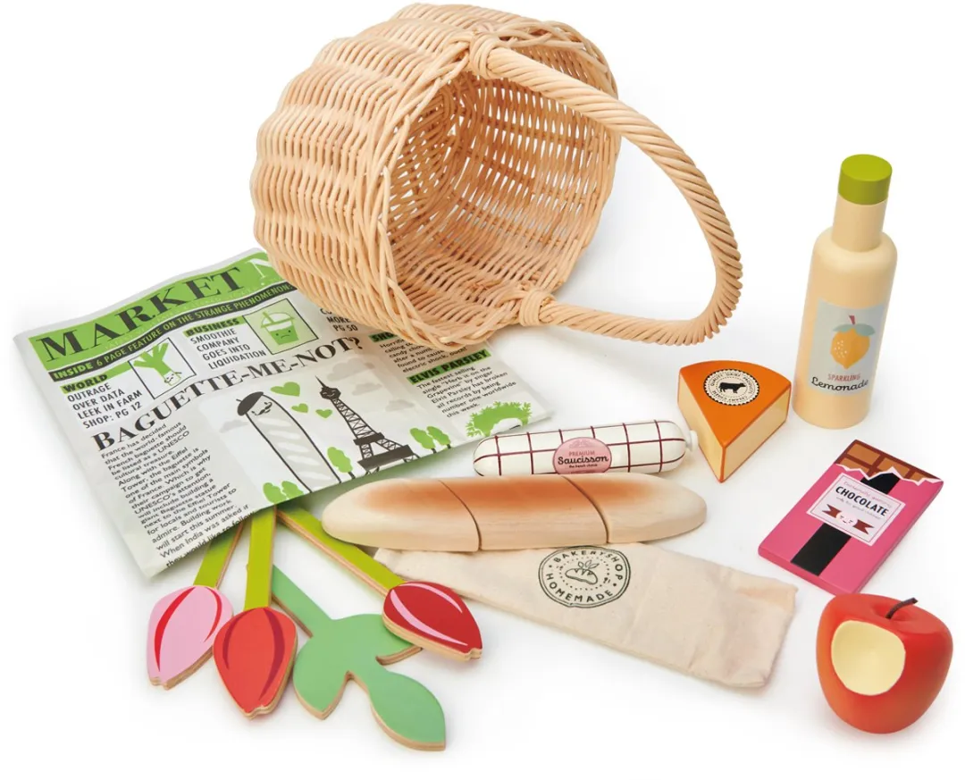 Tender Leaf Toys Mandje met Boodschappen - Multicolor