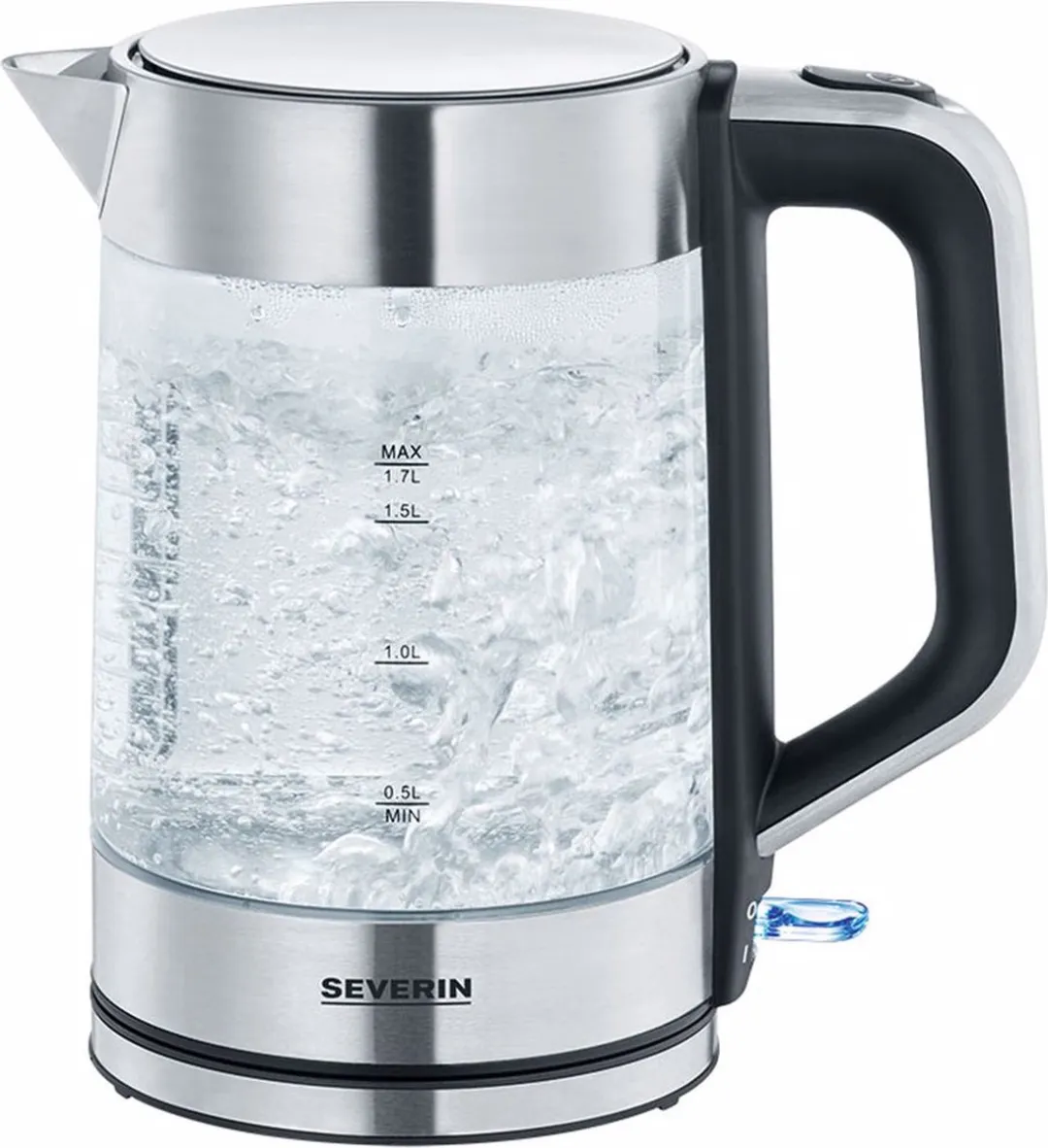 Severin WK 3420 Waterkoker 2200W - 1,7L - RVS/Zwart