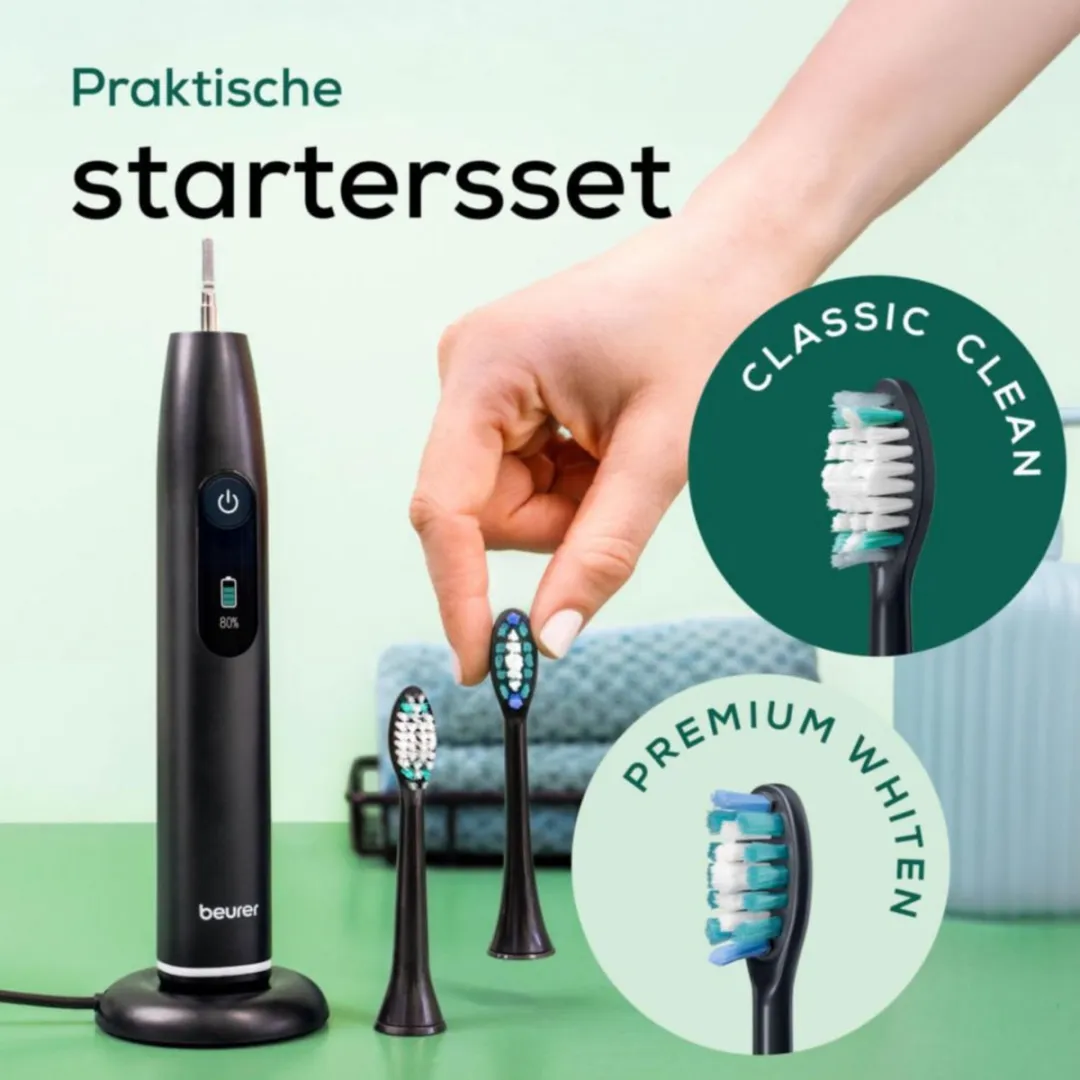 Beurer SC 50 Sonische Tandenborstel - Midnight Ink - 2 Opzetborstels - afbeelding 6 van 6