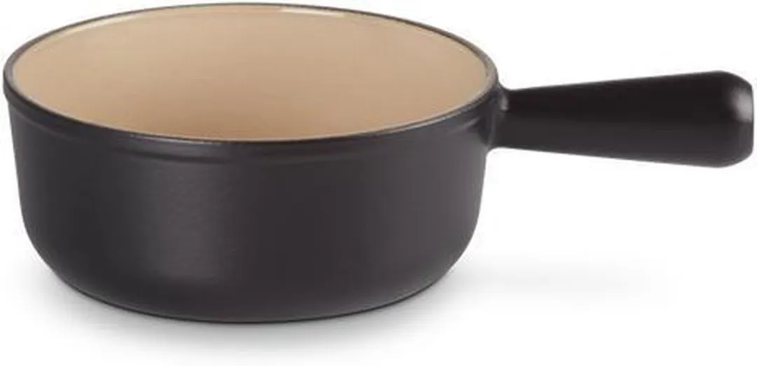 Le Creuset Fonduepan Tradition Mat Zwart 18cm - 1.4L