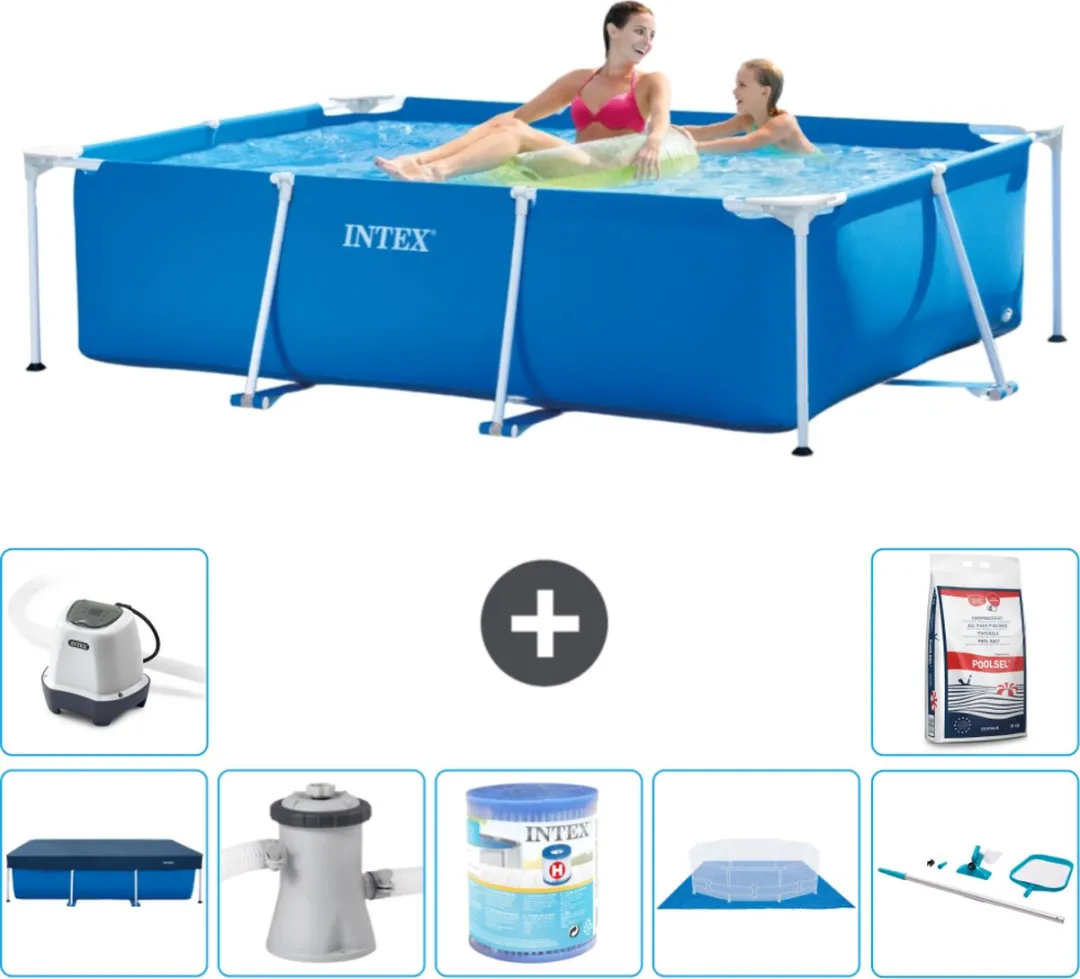 Intex Rechthoekig Frame Zwembad 220x150x60cm - Blauw - 1662L