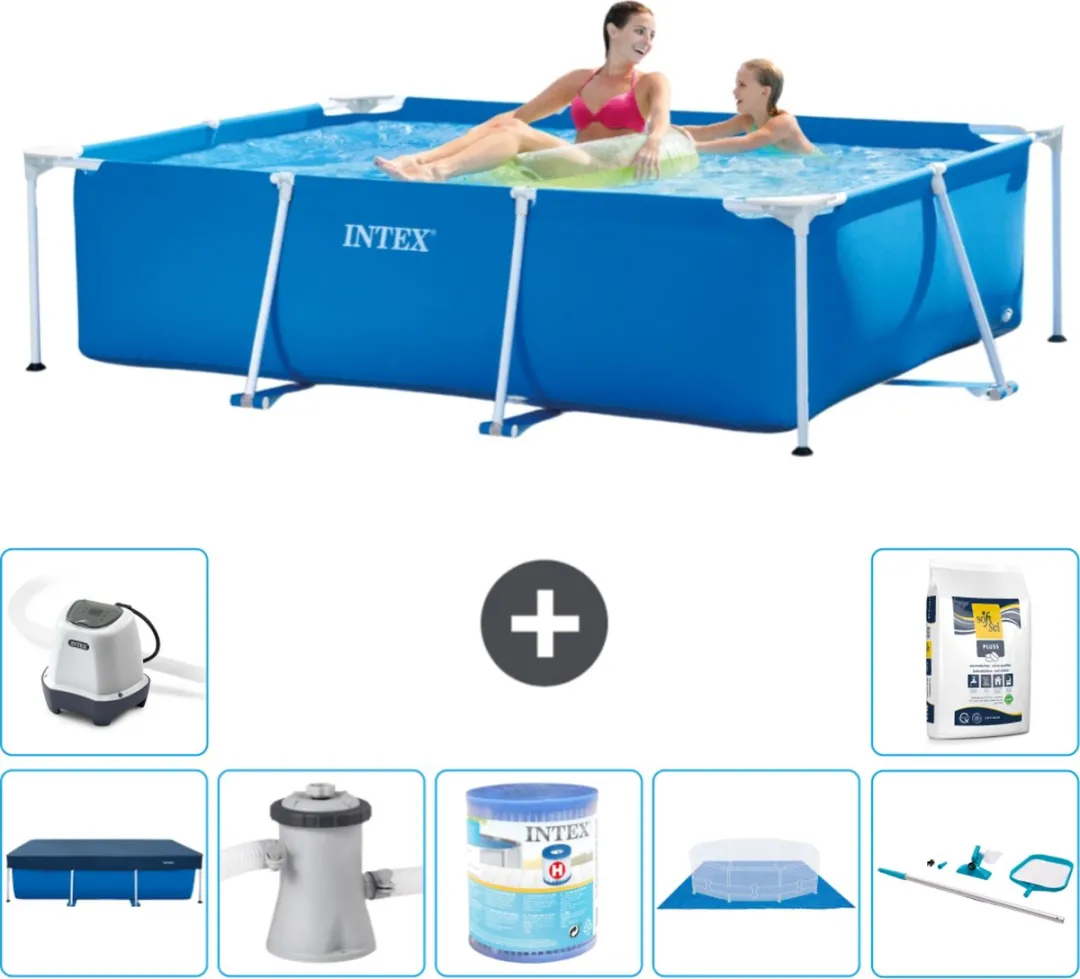 Intex Rechthoekig Frame Zwembad 220x150x60cm - Blauw - 1662L