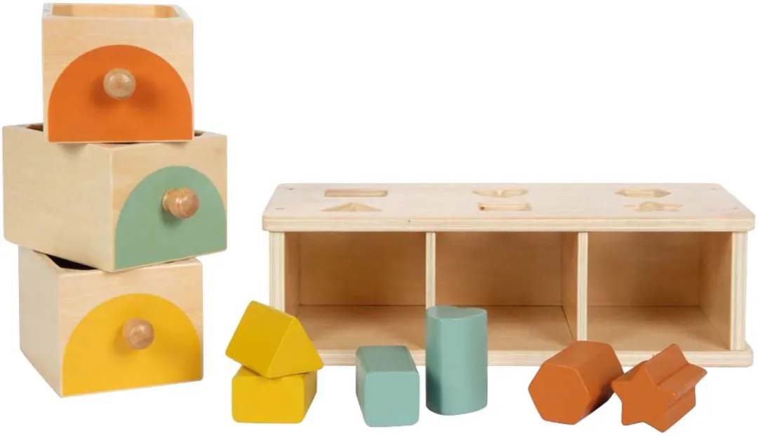Small Foot Montessori Houten Sorteerspel 6 Stuks - FSC - Multi