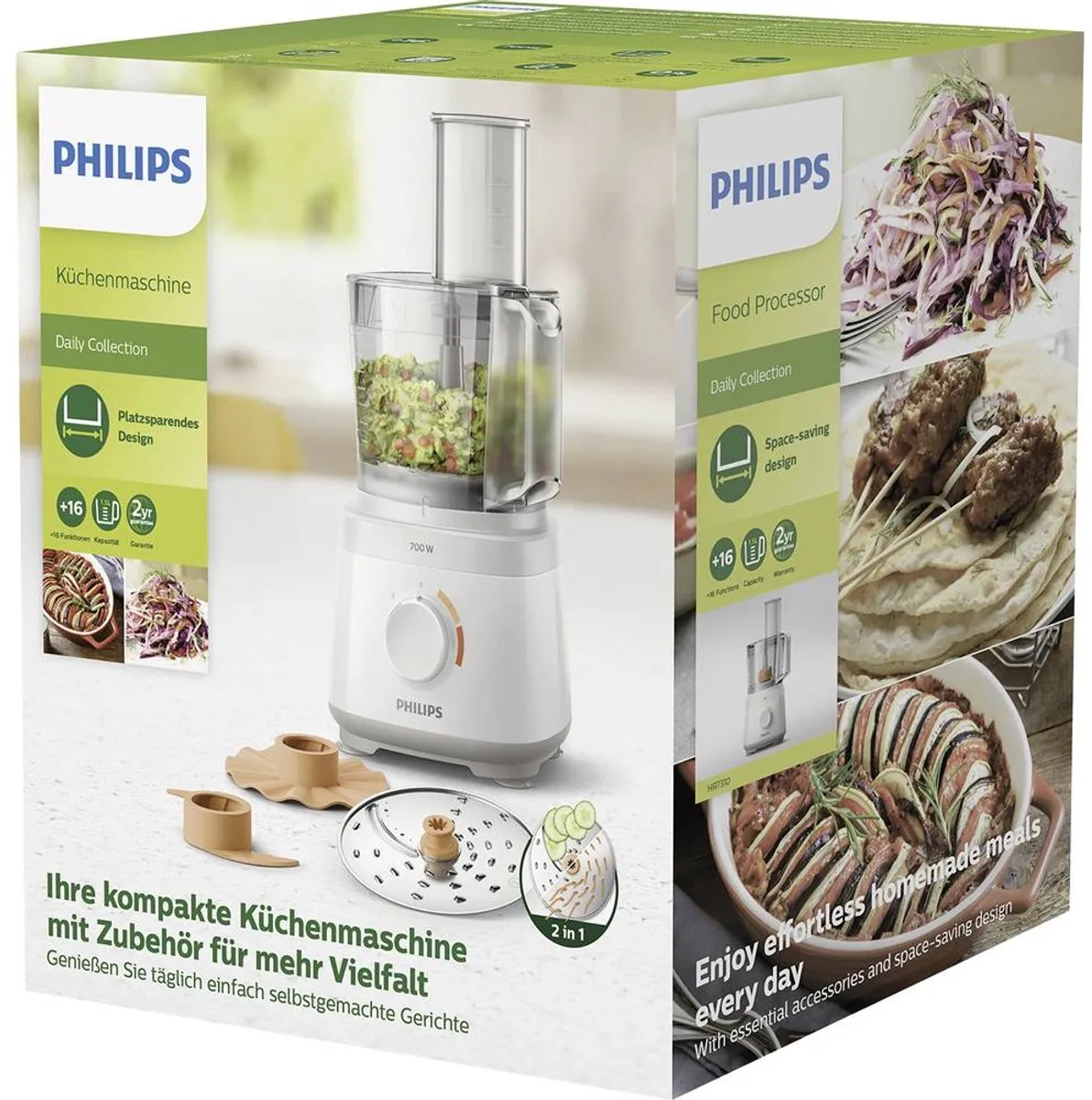 Philips Daily HR7310/00 Foodprocessor 700W - Wit - afbeelding 6 van 6