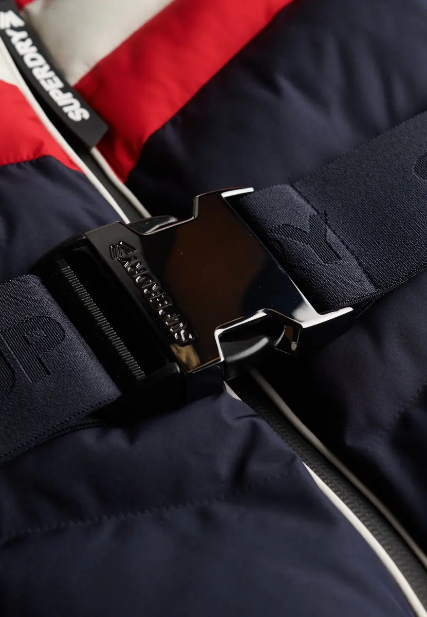 Superdry Luxe Chevron Ski Gewatteerde Jas - Blauw - afbeelding 3 van 6