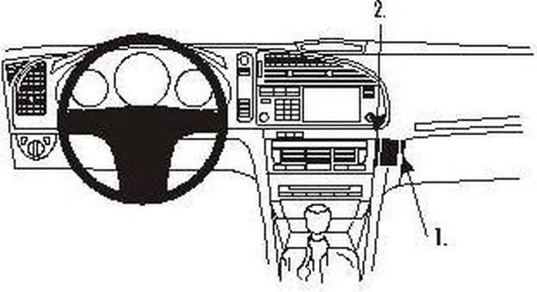 Brodit ProClip Saab 9-3 2003-2006 Telefoonhouder - Zwart
