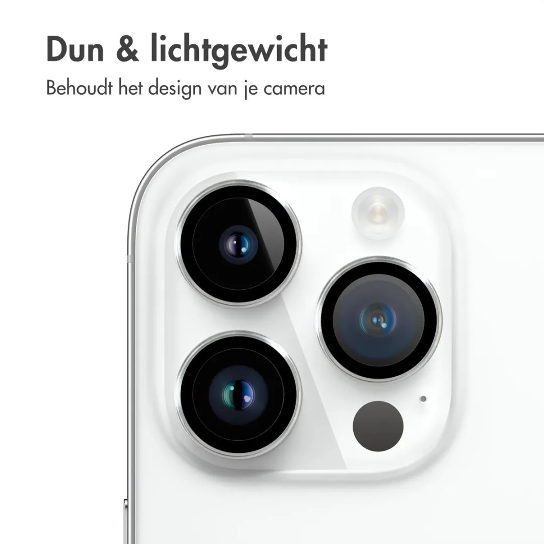 Imoshion Camera Lens Protector iPhone 14 Pro Max - 2 Stuks - Zilver - afbeelding 4 van 6