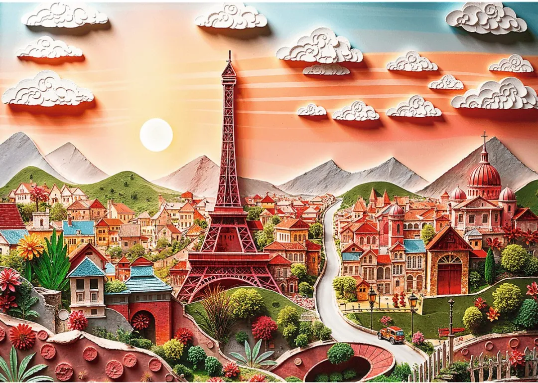 Trefl Parijs 3D-effect Puzzel 31000 Stuks - Multicolor