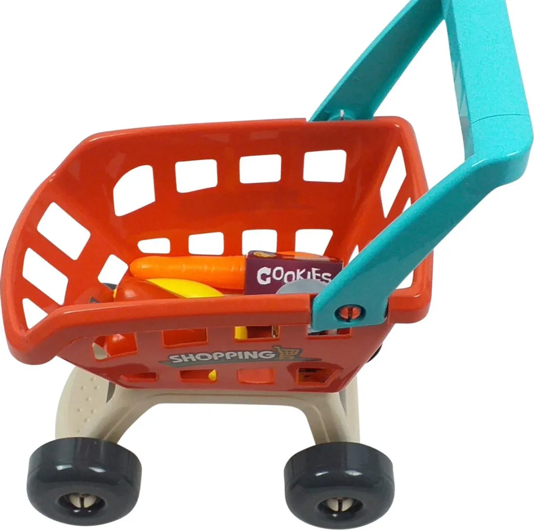 Supermarkt met winkelwagen 48 delig, Winkel, Winkeltje, Supermarkt, Supermarket, Store, Speelgoed supermarkt, Speelgoed winkel