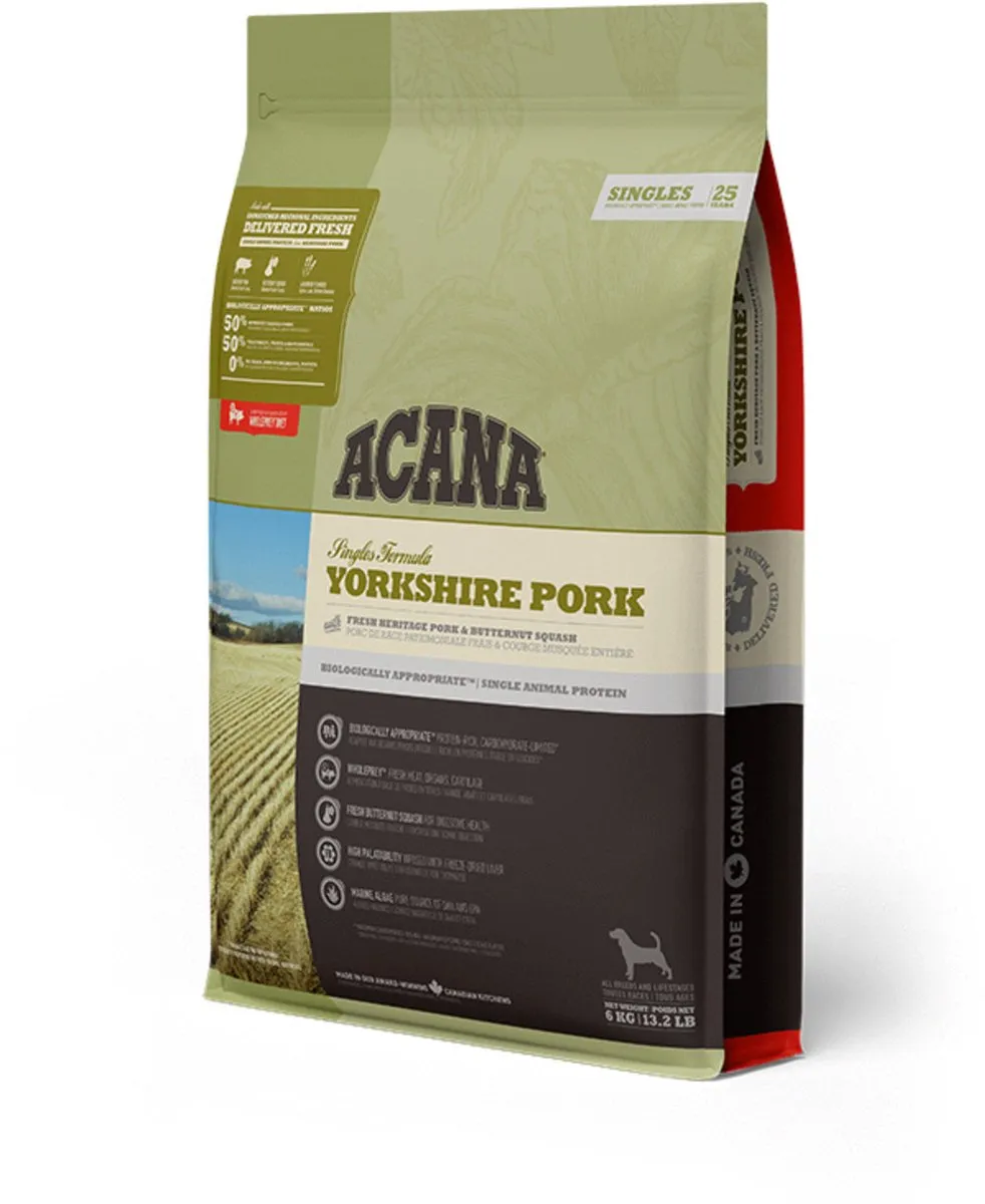 Acana Singles Yorkshire Pork Hondenvoer 6kg