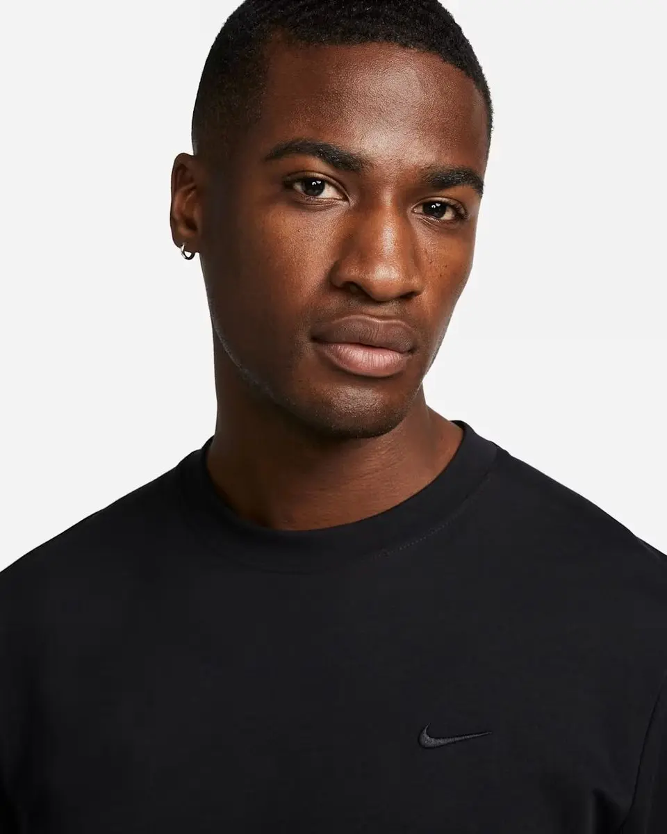 Nike Primary Dri-FIT Heren Shirt Korte Mouw - Zwart - afbeelding 6 van 6
