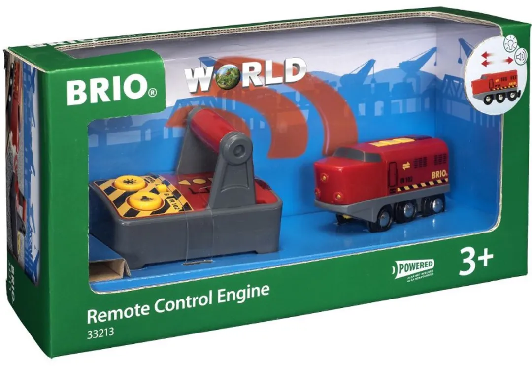 BRIO Rode RC trein locomotief - Met afstandsbediening en licht & geluid - 33213