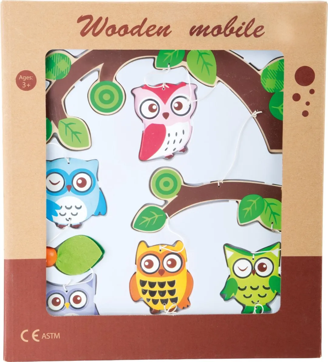 Small Foot Houten Mobiel Uil - Multicolor - afbeelding 2 van 2