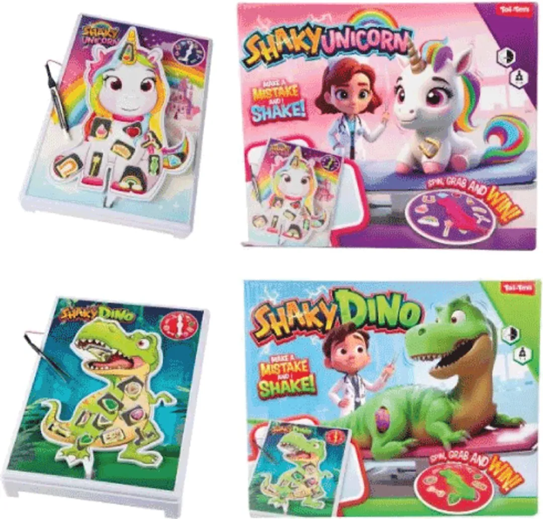 Toi-Toys Bibberarts Eenhoorn-Dino Bordspel