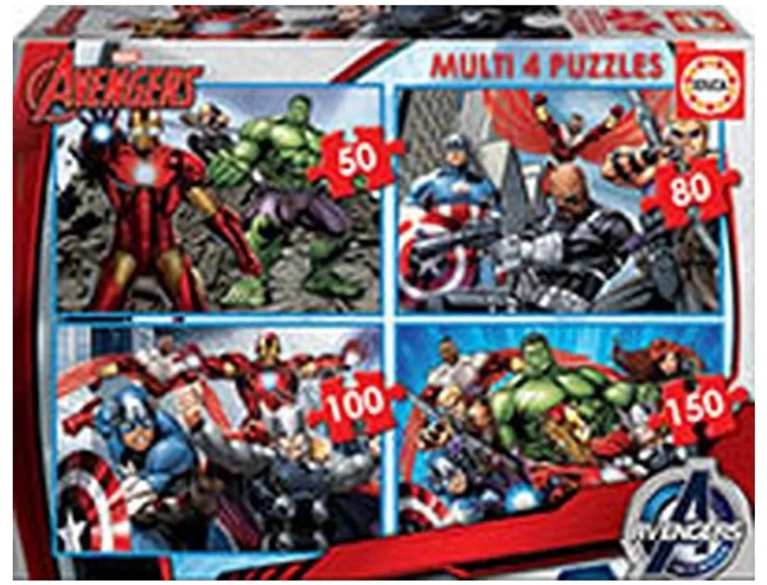 Educa Avengers 16331 Puzzels - 4x 50-150 Stukjes - Multicolor