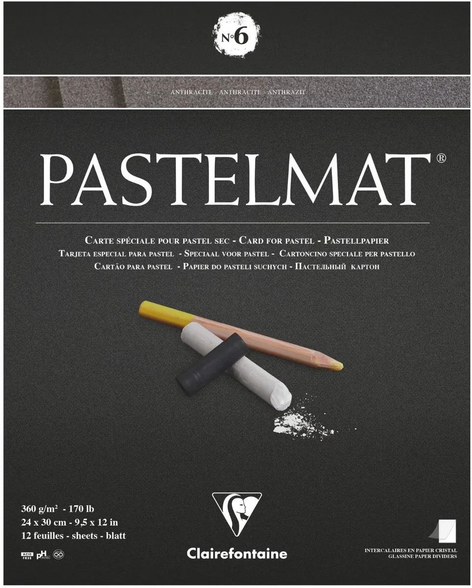 Clairefontaine Pastelmat Nr 6 Antraciet