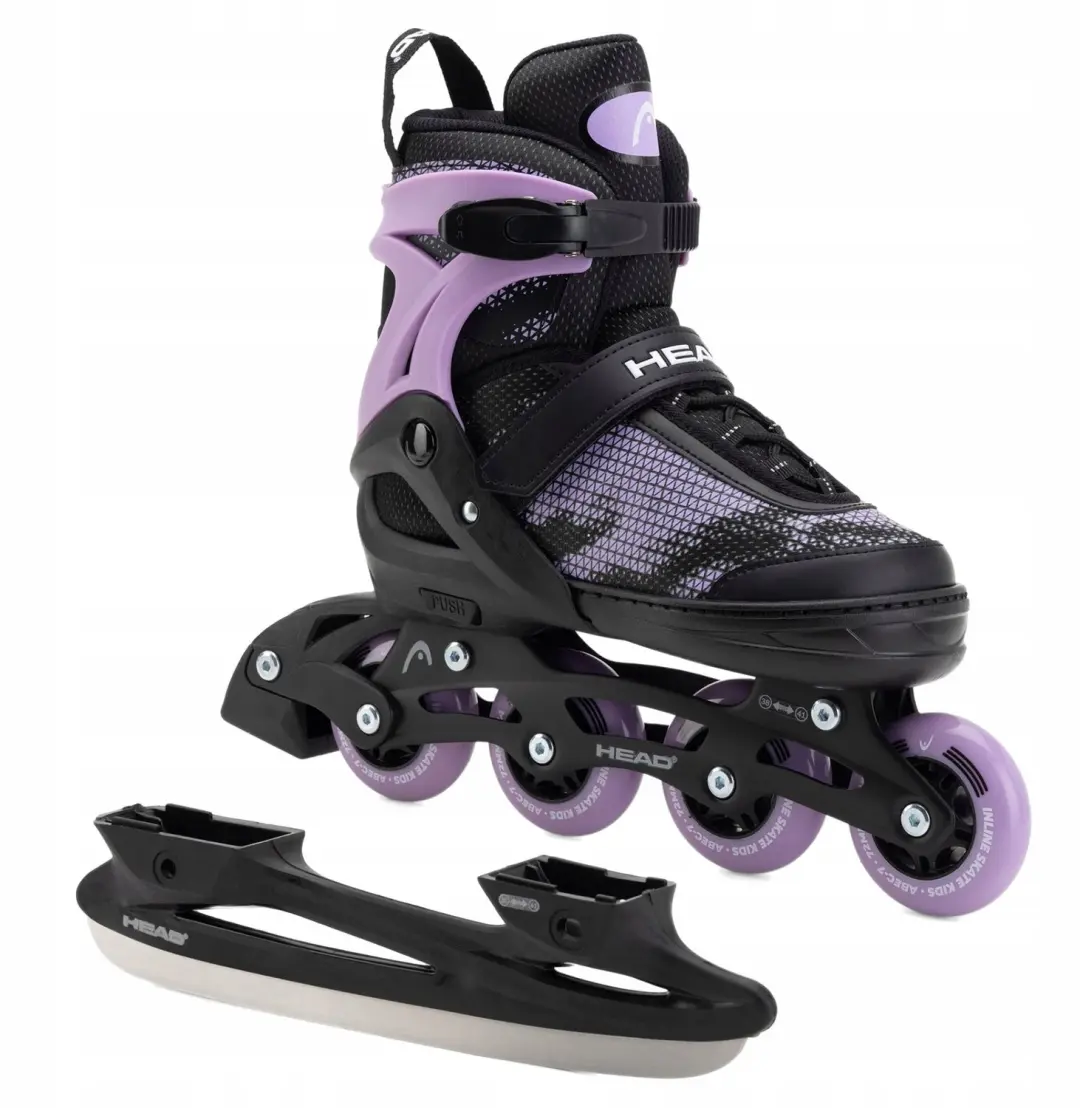 Verstelbare Kinder Skates & Schaatsen 2-in-1 Paars Maat 34-37