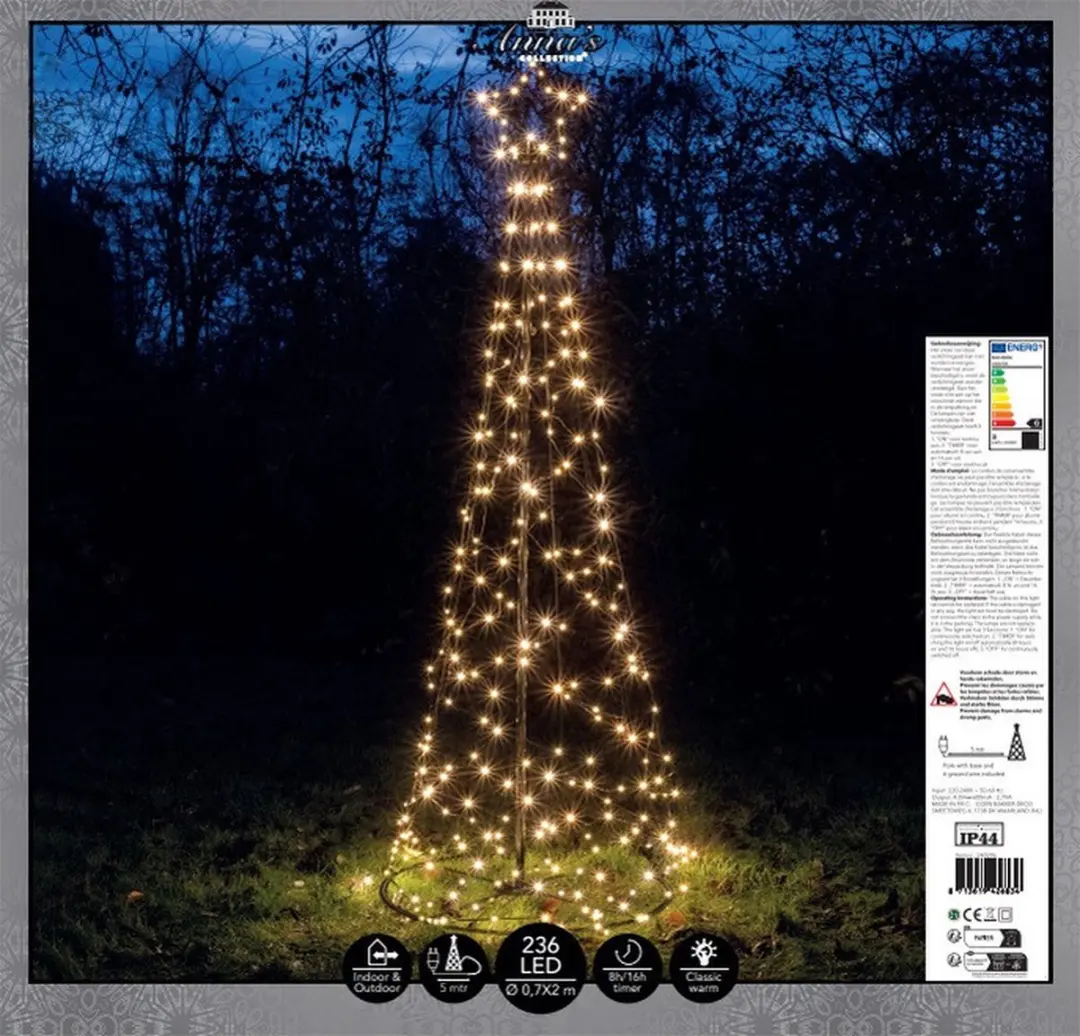 Anna's Collection Vlaggenmast kerstboom met ster