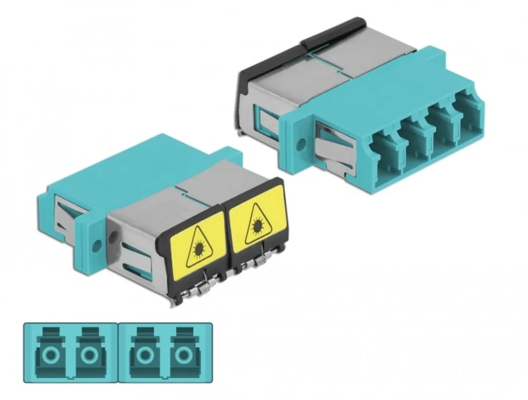Delock Optische Vezelkoppeling Flip LC Quad Aqua