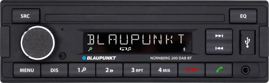 Blaupunkt Nürnberg 200 DAB BT - Autostereo Bluetooth handsfree set, DAB+ tuner