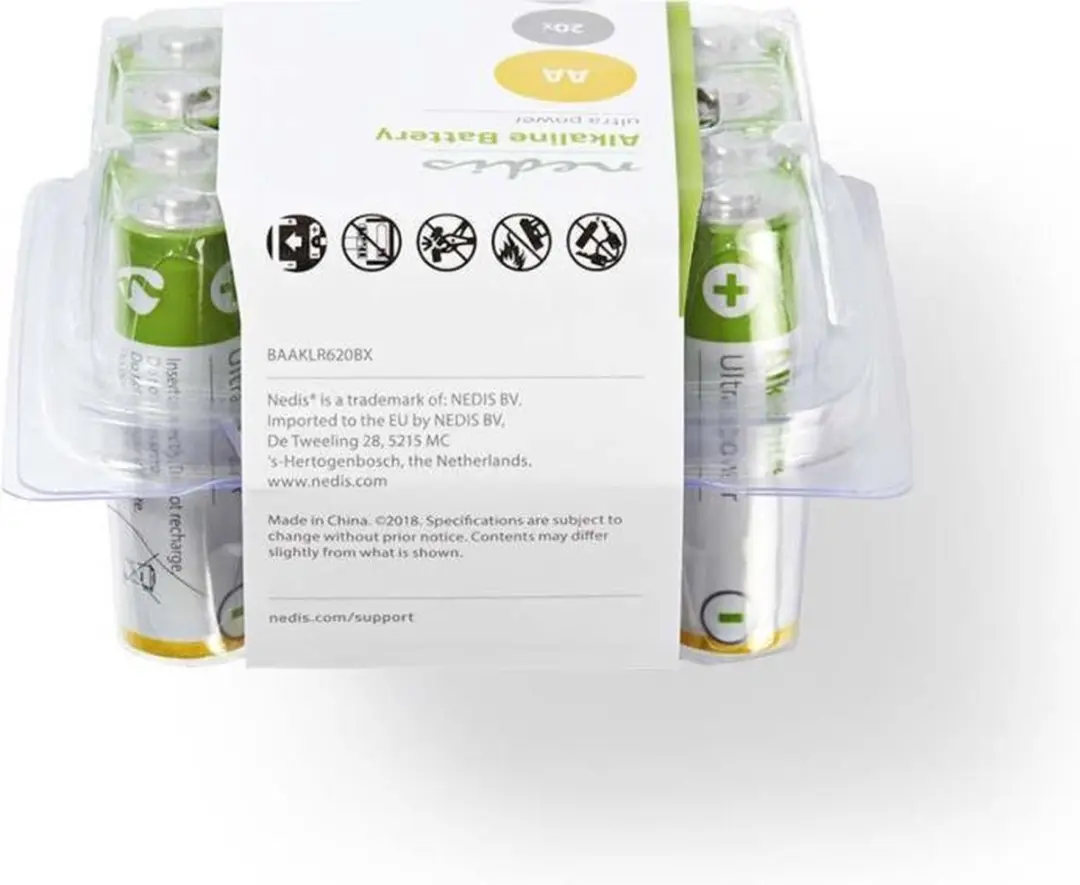 Nedis Alkaline Batterij AA 1.5V - 20-Pak - afbeelding 6 van 6