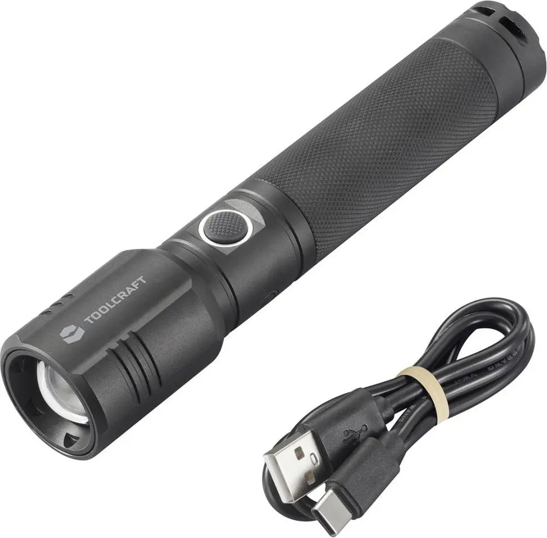Toolcraft TO-7838454 Zaklamp 1000 lm - Zwart - afbeelding 3 van 4
