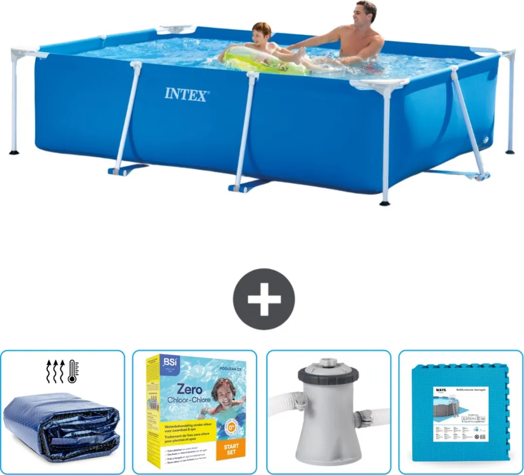 Intex Frame Zwembad 260x160x65cm Blauw - 2282L - MPN 28271NP-Blauw - afbeelding 3 van 6