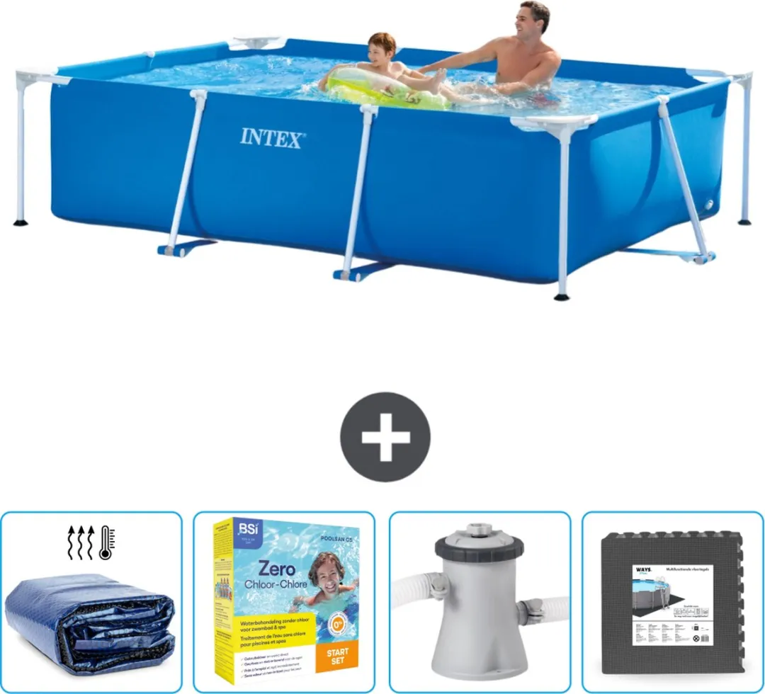 Intex Frame Zwembad 260x160x65cm Blauw - 2282L - MPN 28271NP-Blauw - afbeelding 2 van 6