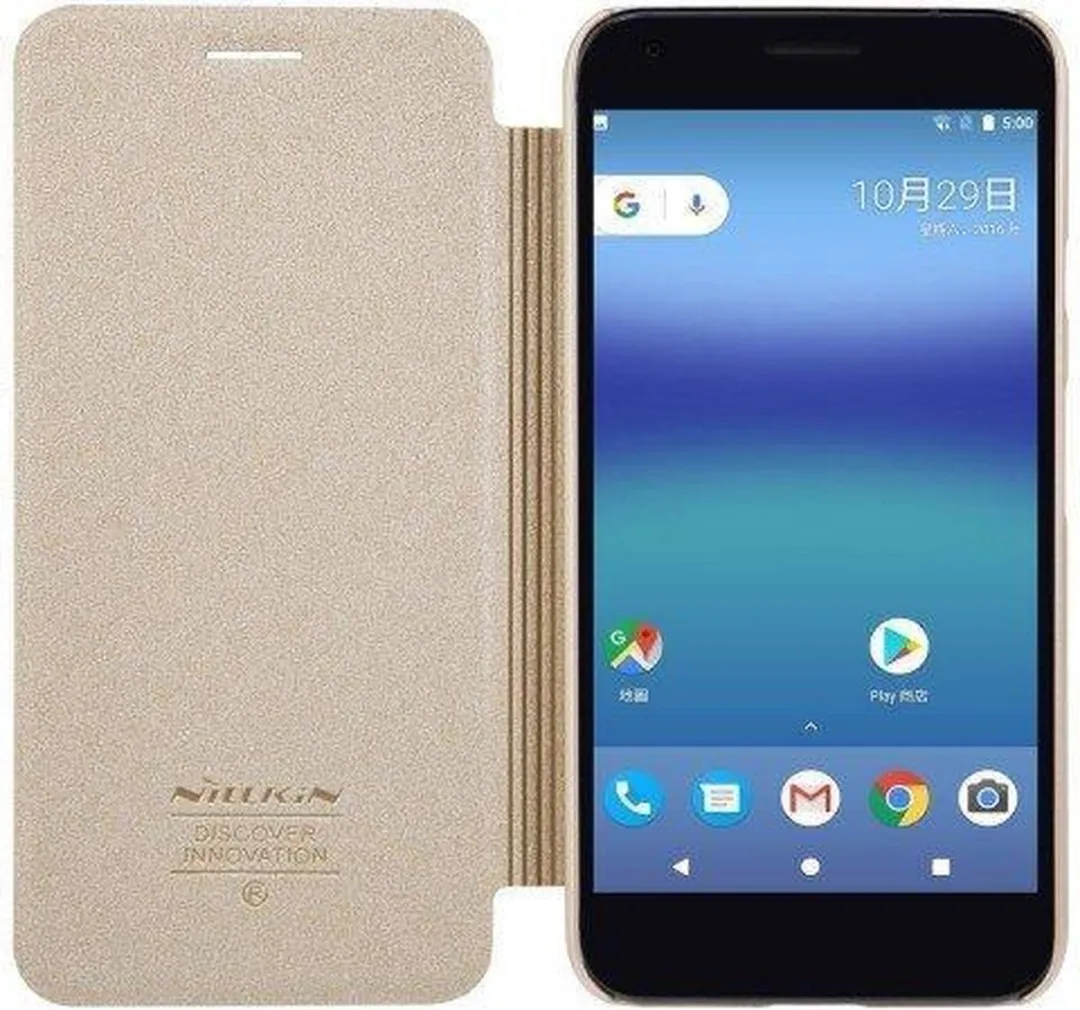 Nillkin Leather Case Sparkle Series Goud - Google Pixel XL - afbeelding 2 van 5
