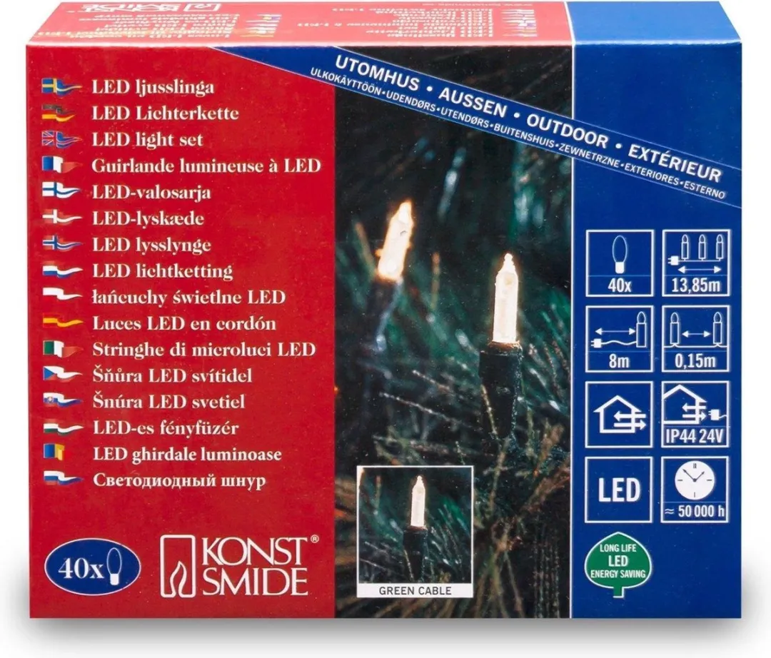 Konstsmide 6004 LED Snoerverlichting 40 Punten 585cm