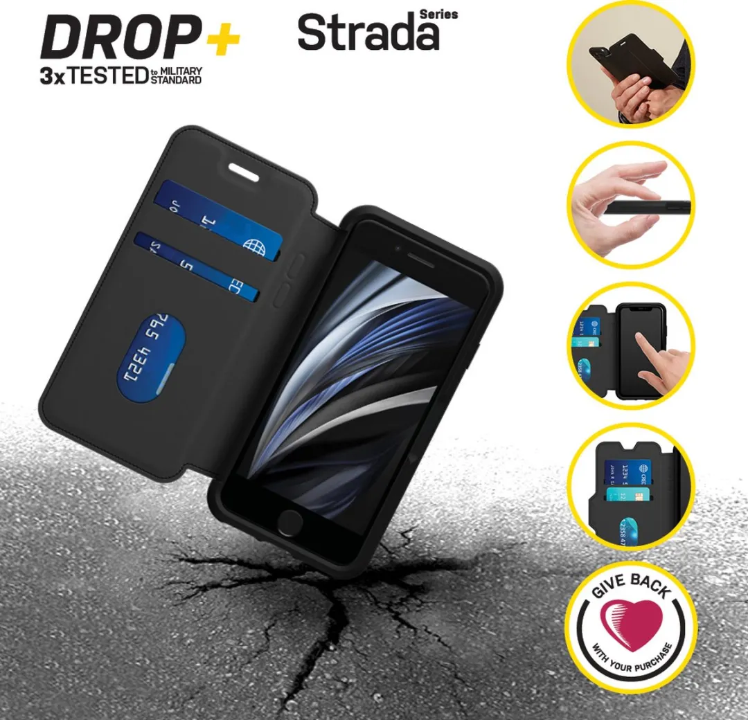 OtterBox Strada V2 iPhone Hoes - Zwart - 2 Stuks
