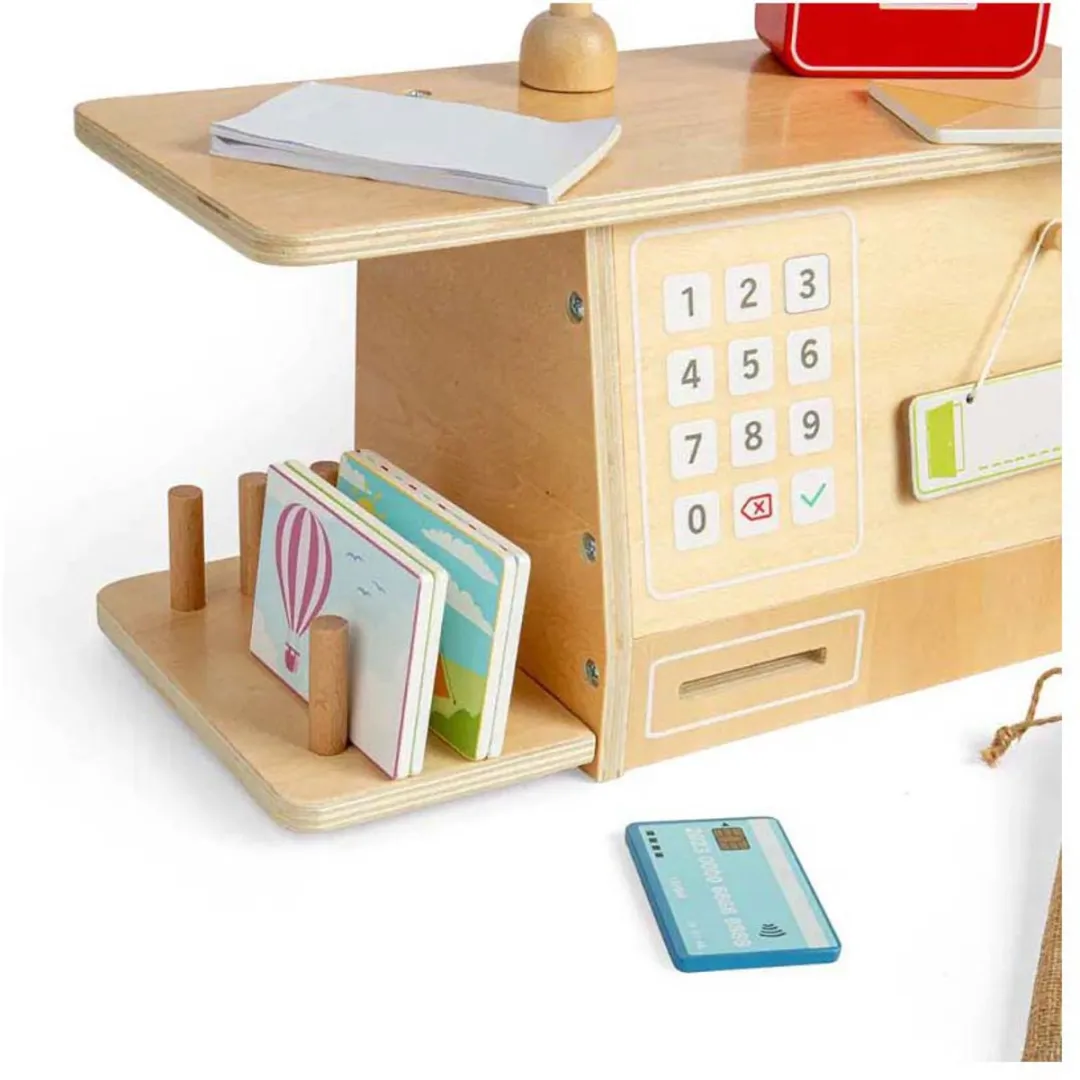 BIGJIGS Houten Postkantoor Speelgoedset - Multicolor