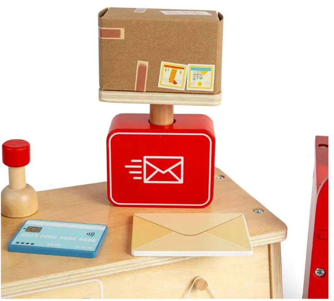 BIGJIGS Houten Postkantoor Speelgoedset - Multicolor