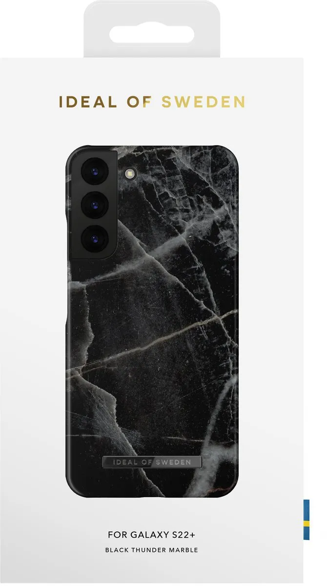 iDeal of Sweden Fashion Case S22+ Black Thunder Marble