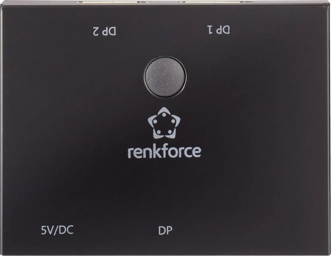 Renkforce RF-3795624 DisplayPort-switch 2 poorten - Metaal
