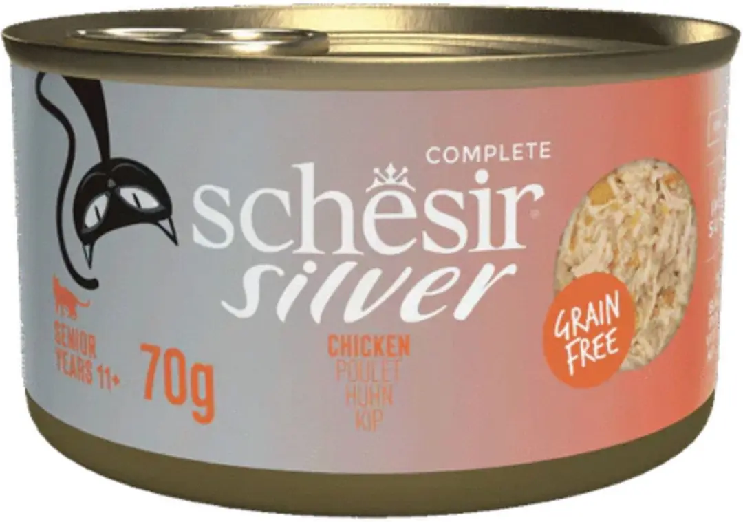 Schesir Silver Senior Kip Natvoer voor Katten