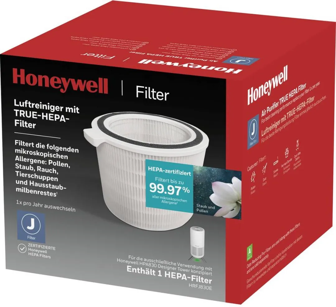 Honeywell HRFJ830E HEPA Reservefilter - Kleurloos