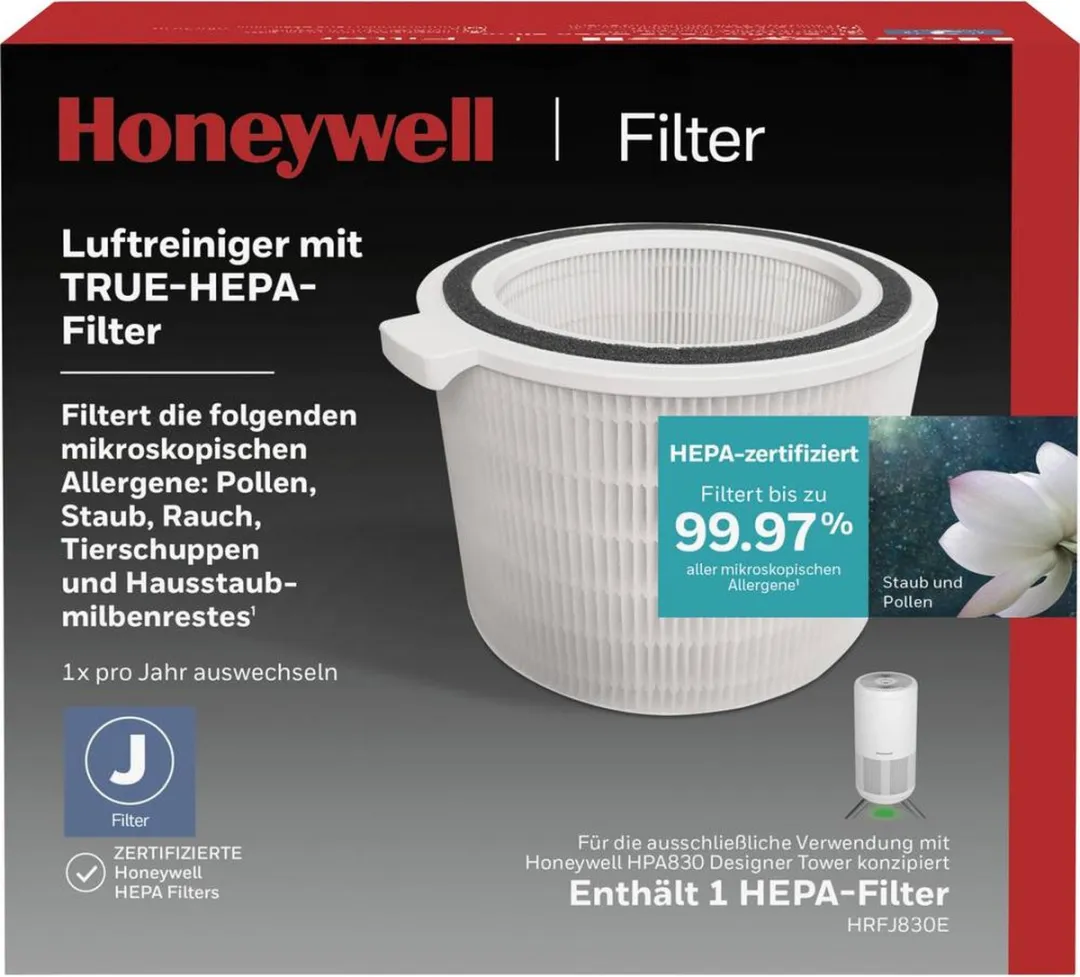 Honeywell HRFJ830E HEPA Reservefilter - Kleurloos