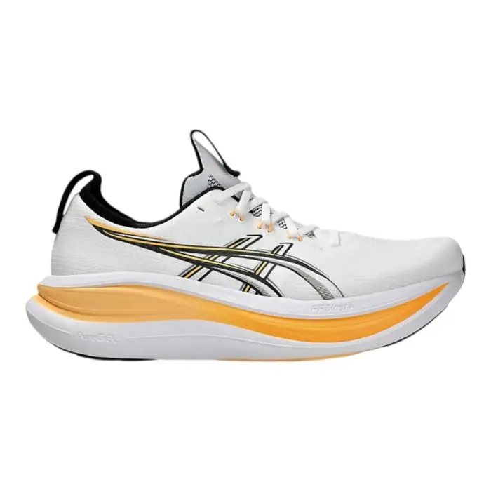 ASICS Gel-Nimbus 28 Hardloopschoen Heren - Wit/Oranje - 44,5 - afbeelding 5 van 6