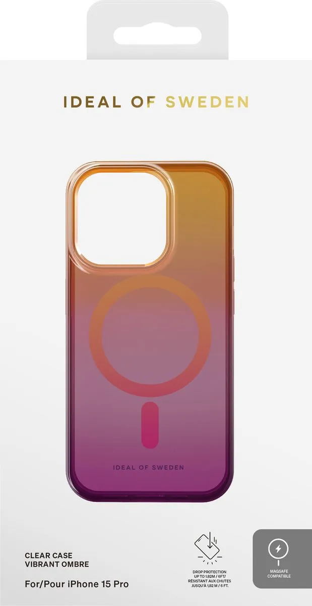 iDeal of Sweden Clear Case MagSafe iPhone 15 Pro - Vibrant Ombre - afbeelding 4 van 6