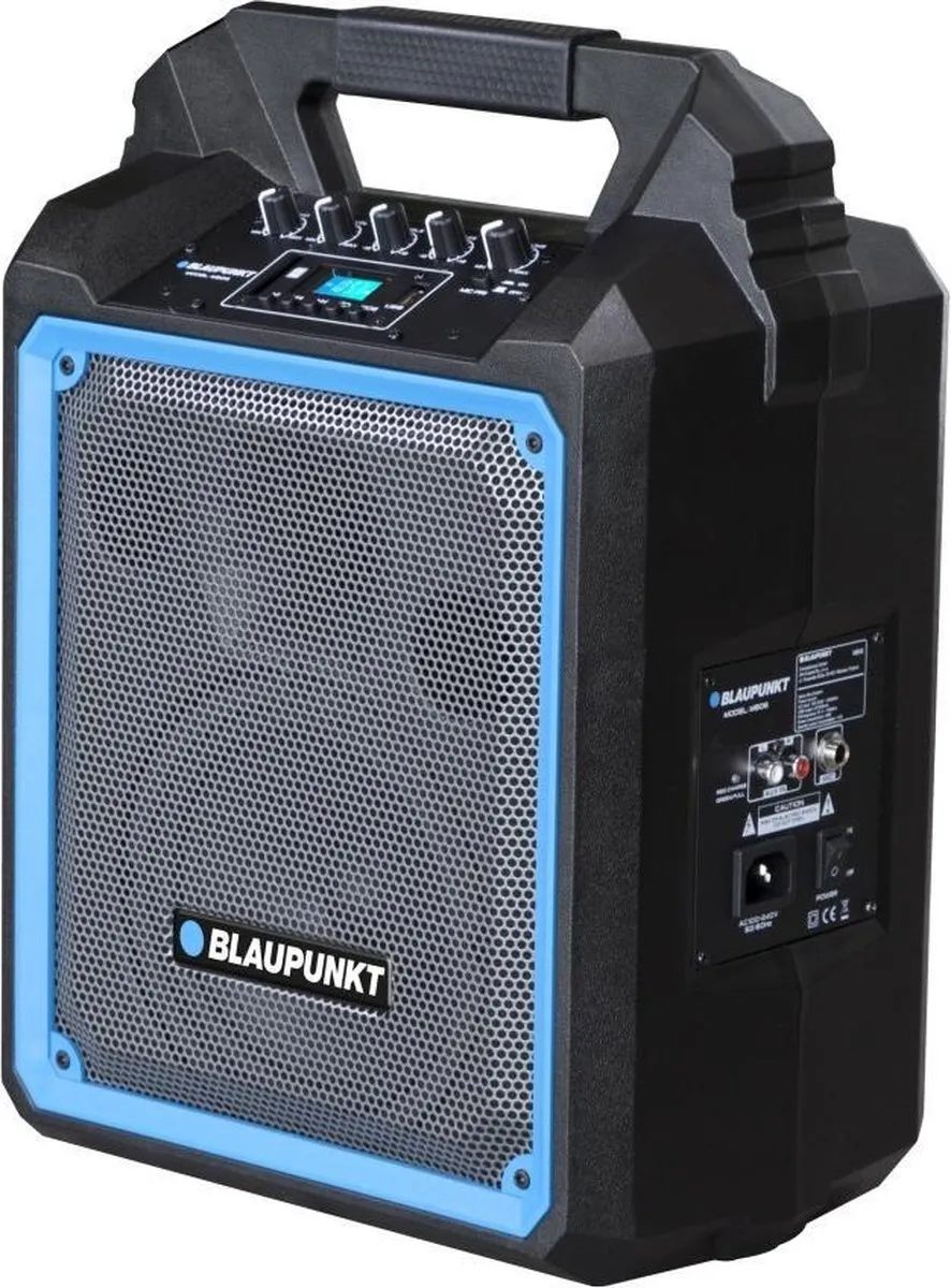 Blaupunkt MB06 Draagbare Karaoke-Luidspreker 500W - Zwart/Blauw