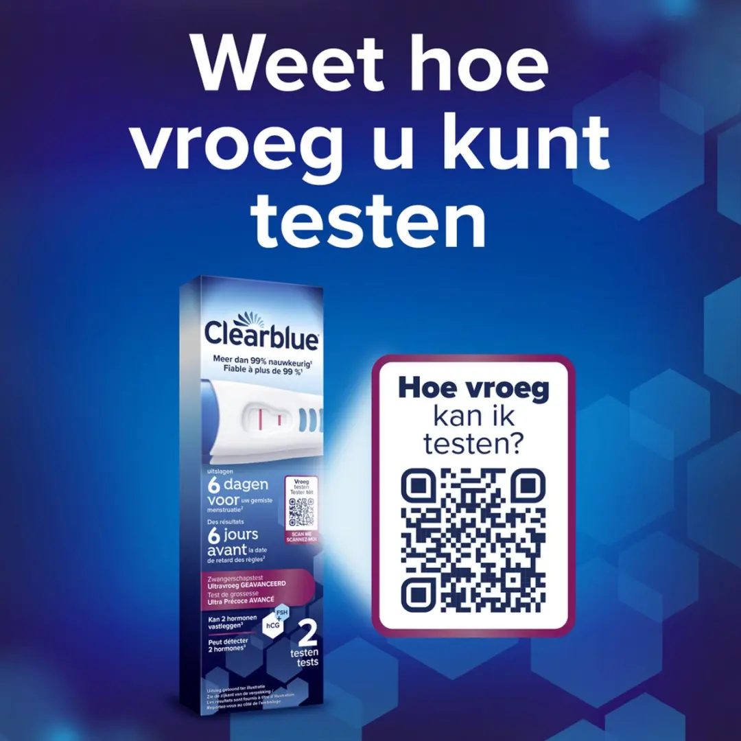 Clearblue Ultravroeg Geavanceerd Zwangerschapstest - 2 Stuks - afbeelding 2 van 6