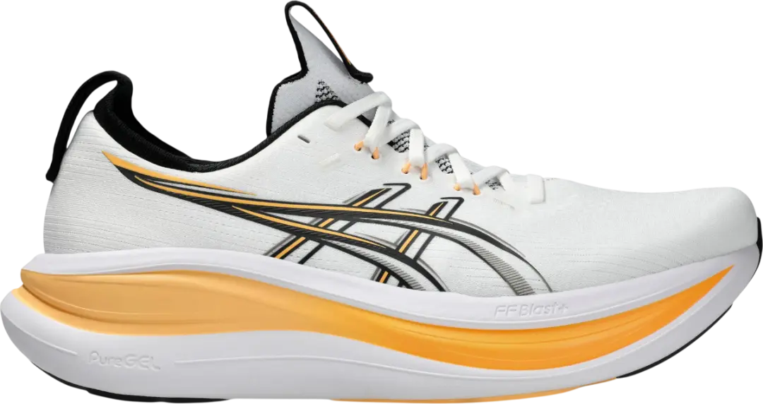 ASICS Gel-Nimbus 28 Hardloopschoenen Heren - Wit/Oranje - afbeelding 6 van 6