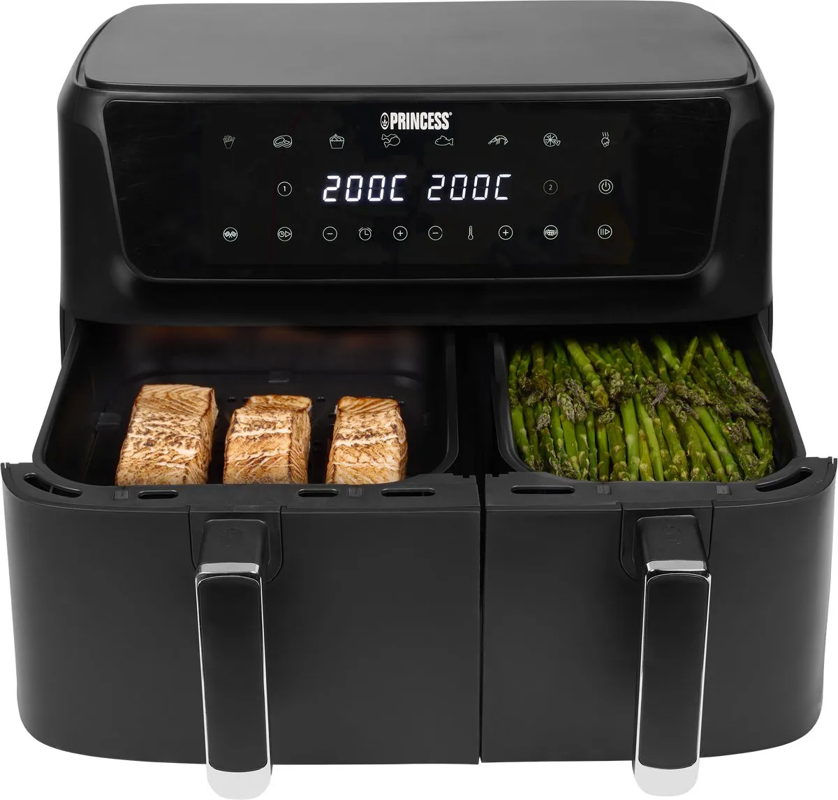 Princess Dubbele Airfryer 182470 - 11L - 2700W - 8 Programma's - Zwart - afbeelding 6 van 6
