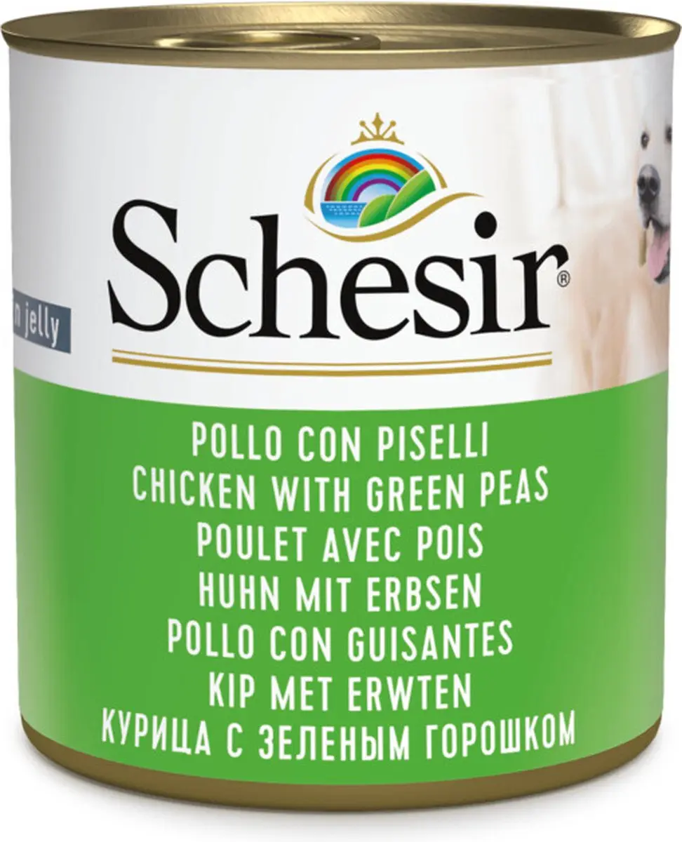 Schesir Hondenvoer Kip Erwten in Gelei 285 gr
