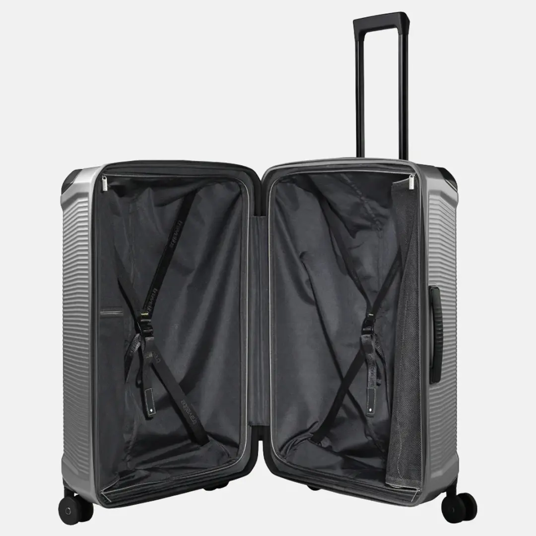 Travelite Millennium Spinner L Reiskoffer - 100L - Zilver - afbeelding 4 van 6