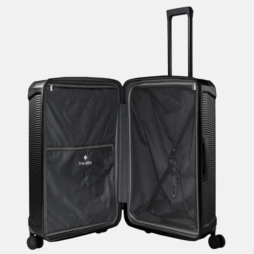 Travelite Millennium Spinner L Reiskoffer - 100 l - Zwart - afbeelding 2 van 6
