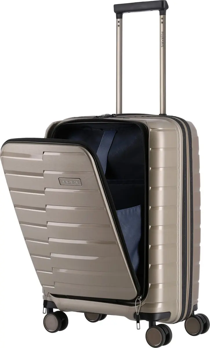 Travelite Air Base S 4-Wiel Trolley - 43L - Champagne - afbeelding 5 van 6