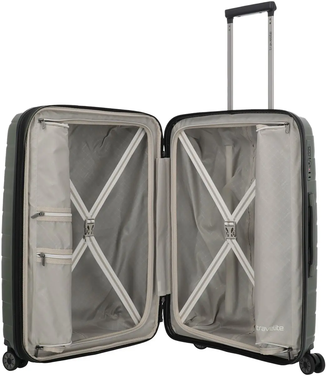 Travelite Air Base M Trolley Koffer 67cm - Olive - afbeelding 4 van 6